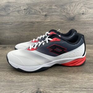 Lotto Mirage Men's Tennis Shoes Size 11 White Red Black Athletic Sneakers CE235